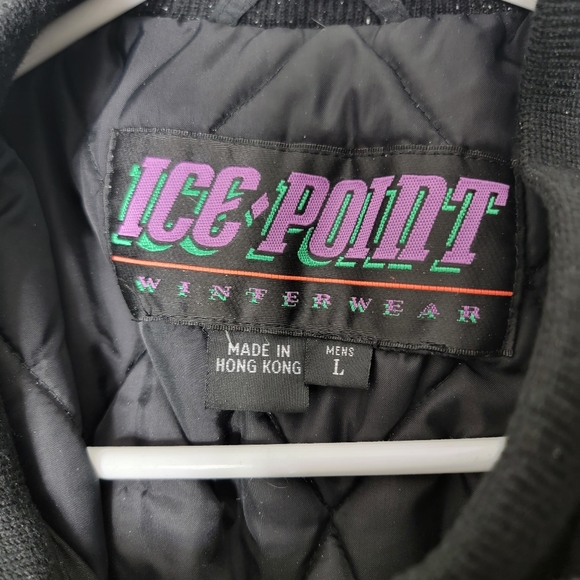🛷VINTAGE 90S ICE POINT SNOW MOBILE SLEDDING WINTER PUFFER JACKET🛷 - Picture 2 of 4